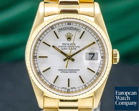 18238 rolex white|market price for rolex 18238.